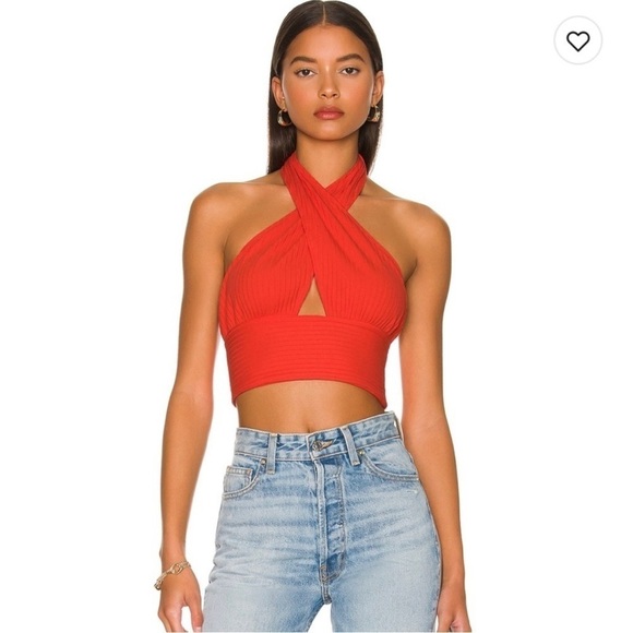 Callahan x REVOLVE Women's Mimi Halter Tank in Red Small - Picture 3 of 11